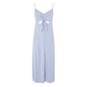 Knot Front Midi Dress Knot Front Midi Dress - Blue